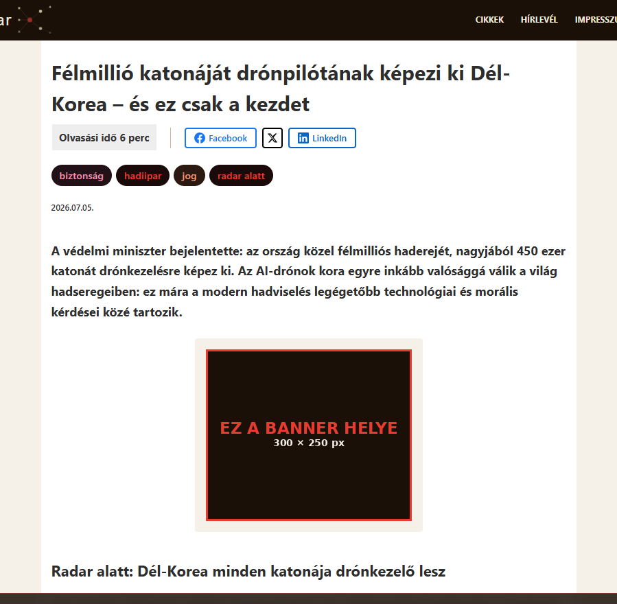 Cikken belüli banner minta